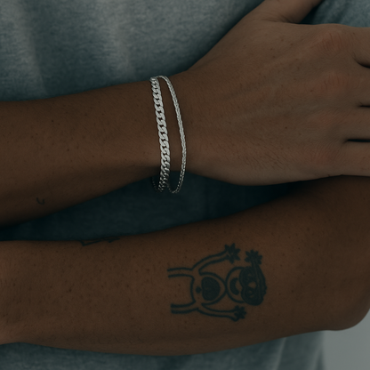 The Duo Chain Bracelet – Sterling Tone Edition