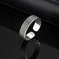 Unbound – Adjustable Open Ring with Linear Detailing