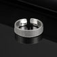 Unbound – Adjustable Open Ring with Linear Detailing